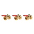 thumbnail image 2 of ZheElen Valve à Bille en Laiton Fileté Polyvalent pour de Multiples Utilisations FF 20mm Rouge 3Set, 2 of 6