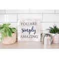 thumbnail image 4 of You Are Simply Amazing Marbled White 12 x 12 Wood Wall Sign Plaque, 4 of 4