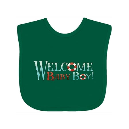 

Inktastic Nautical Welcome Baby Boy Gift Baby Boy Bib