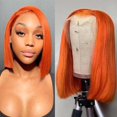 thumbnail image 1 of Yanonmyfd Bob Lace Front Wigs Human Hair Pre Plucked Glueless 13x4 HD Lace Frontal Wig With Baby Hair 150% Density Straight Short Bob Wigs For Black Women (Natural Black Bob Wig, 8 Inch), 1 of 13