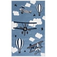 thumbnail image 2 of SAFAVIEH Carousel Kids Biplanes in the Sky Area Rug, Blue/Ivory, 2' x 3', 2 of 11