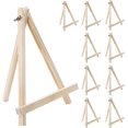 thumbnail image 1 of Juego de 10 caballetes de madera de 9 pulgadas de alto para exhibición de mesa, caballete de pintura para manualidades artísticas para artistas, adultos, estudiantes, caballete de madera triangular, 1 of 4