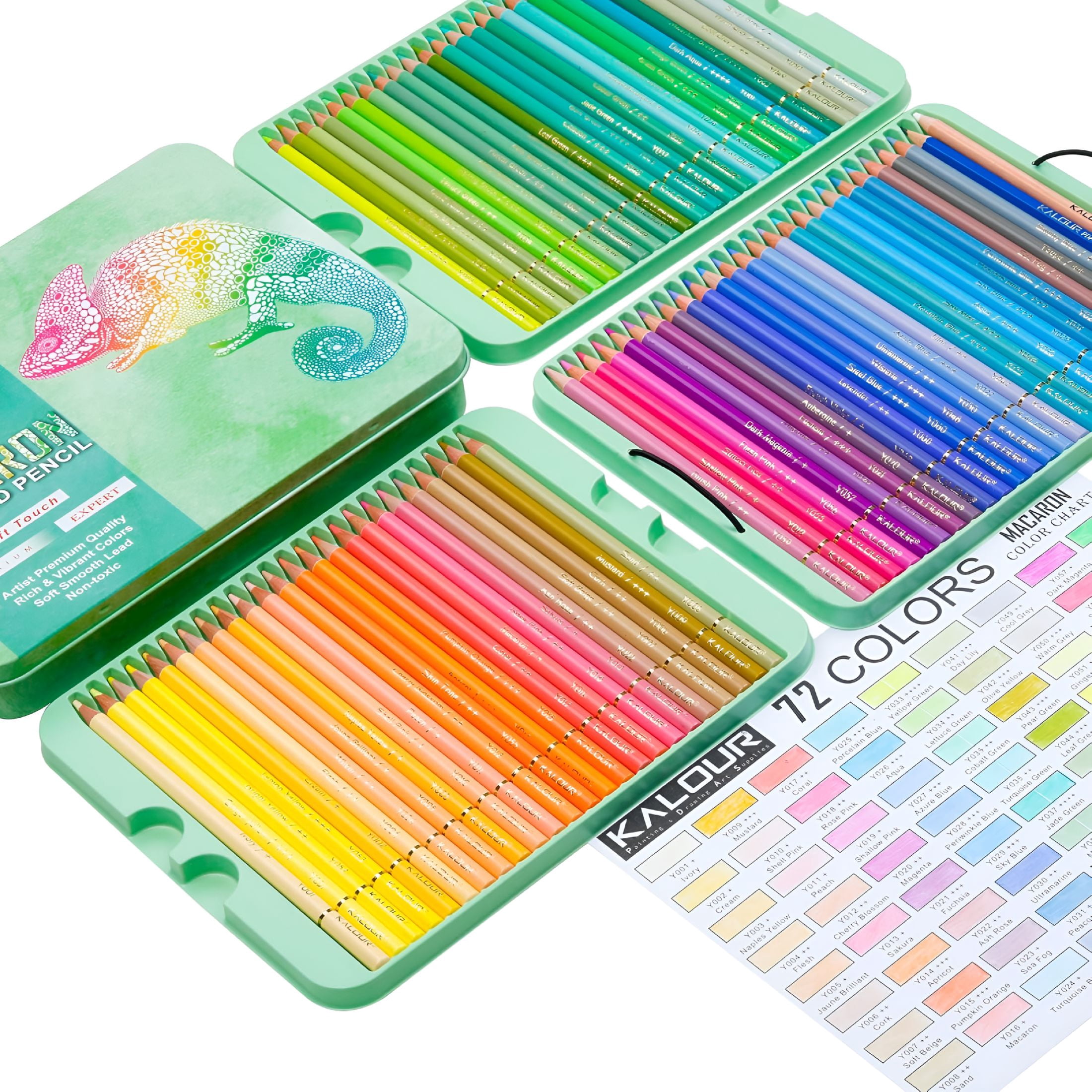 CCOCC 72+2 Count Macaron Pastel Colored Pencils for Adult Coloring Books,Artists Soft Core,Ideal for Drawing Blending Shading,Coloring Pencils Set Gift for Adults Beginners