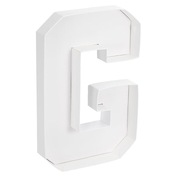 Uxcell 10" Cardboard Letter, Letter G Paper Box Fillable Tray Container for Mache Chocolate Candy Decorations, White