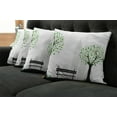 thumbnail image 5 of Ambesonne Tree Throw Pillow Cover 4 Pack, Urban and Rural Harmony, 24", Green Black, 5 of 5