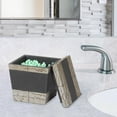 thumbnail image 4 of nu steel Rustic, made of cement Bathroom Vanity Countertop Storage Organizer Canister Jar for Cotton Swabs, Rounds, Balls, Makeup Sponges, Bath Salts - Antique Stone, 4 of 6