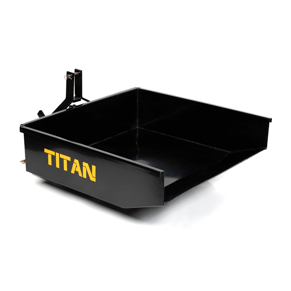 Titan Attachments 10 Cu. FT Quick Hitch Compatible Dump Box, Category 1
