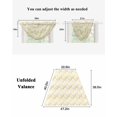 thumbnail image 6 of Waterfall Valances for Windows, Yellow Geometric Kitchen Sheer Valance Curtains, Modern Moire Abstract Art Aesthetics Rod Pocket Elegant Swag Valances for Living Room Bedroom, 47.2"x38.5", 1 Panel, 6 of 8