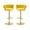 Mustard Yellow, variant on Villeston 360° Swivel Bar Stools Velvet Upholstered Adjustable Bar Chairs Set of 2 with Back & Footrest for Home and Kitchen,Emerald