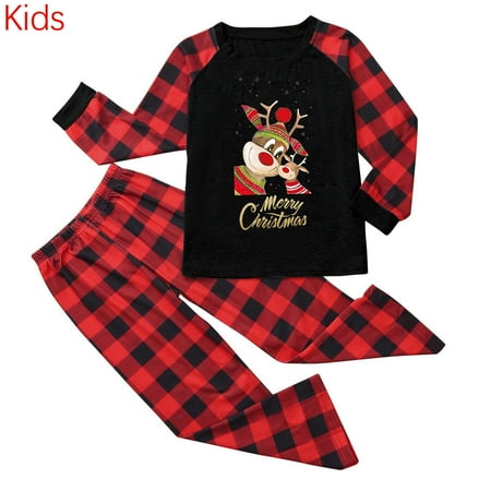 

Yrtoes Matching Family Christmas Pajamas Set Christmas Pjs For Family Set Red Plaid Top And Long Pants Sleepwear Sets christmas pajamas for women