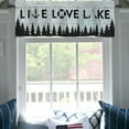 thumbnail image 6 of Lake House Live Love Lake Kitchen Curtains Valance for Windows, Blue Farmhouse Forest Tree Wooden Short Half Topper Rod Pocket, Seasonal Rustic Home Living Room Bedroom Lakehouse Decor 54" x 18", 6 of 6