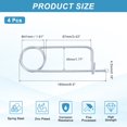 thumbnail image 2 of Uxcell 4pcs Steel Cotter Pins, 0.18x6.5 Inch (4.5x165mm) Brooch Shape Cotter Safety Spring Pin, Quick Locking Brooch Fastener for Garden, Farm, Lawn, Rectangle, 2 of 5