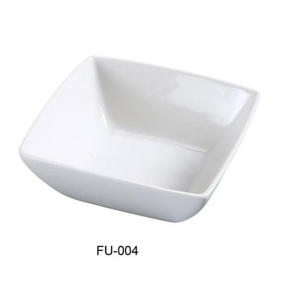 4 in. Fuji Porcelain Square Bowl, Bone White - 8 oz - Pack of 36