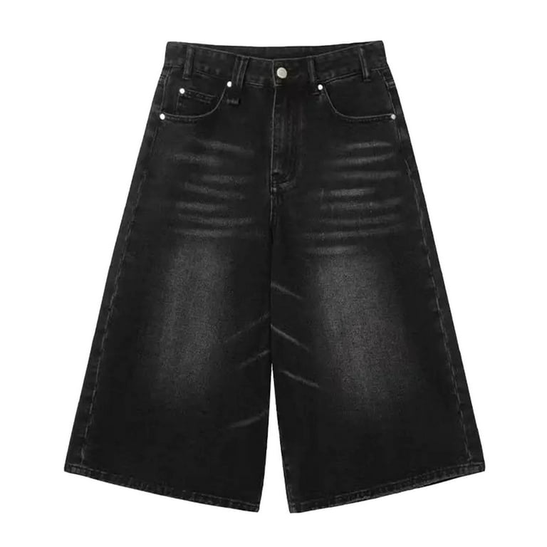 JingHai Bermuda Jean Shorts for Women High Waisted Trendy Denim