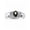 Black Star Sapphire, variant on Sterling Silver Classic 6X4MM Oval Amethyst & Diamond Ring - Birthstone Jewelry for Men -Size 8