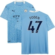 Phil Foden Manchester City Autographed Blue Puma 2020-21 Jersey - Fanatics Authentic Certified