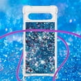 thumbnail image 5 of Glitter Case for Google Pixel 7A with Adjustable Lanyard Neck Strap, Sparkle Transparent Quicksand Waterfall Soft TPU Liquid Cover for Google Pixel 7A LSGS-Blue, 5 of 14