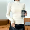 thumbnail image 4 of Chemises à Col Roulé pour Femmes Manches Longues Mode Automne sous-Vêtements Basiques Ajustés, 4 of 6