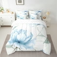 thumbnail image 2 of Castle Fairy Chic Floral Blossom 7Pcs Bedding Comforter Set for Teens Women Girls,Green Blue White Queen Bedding Sets Super Cozy,Botanical Plants Queen Sheet Sets,Luxury Bedroom Decor, 2 of 8