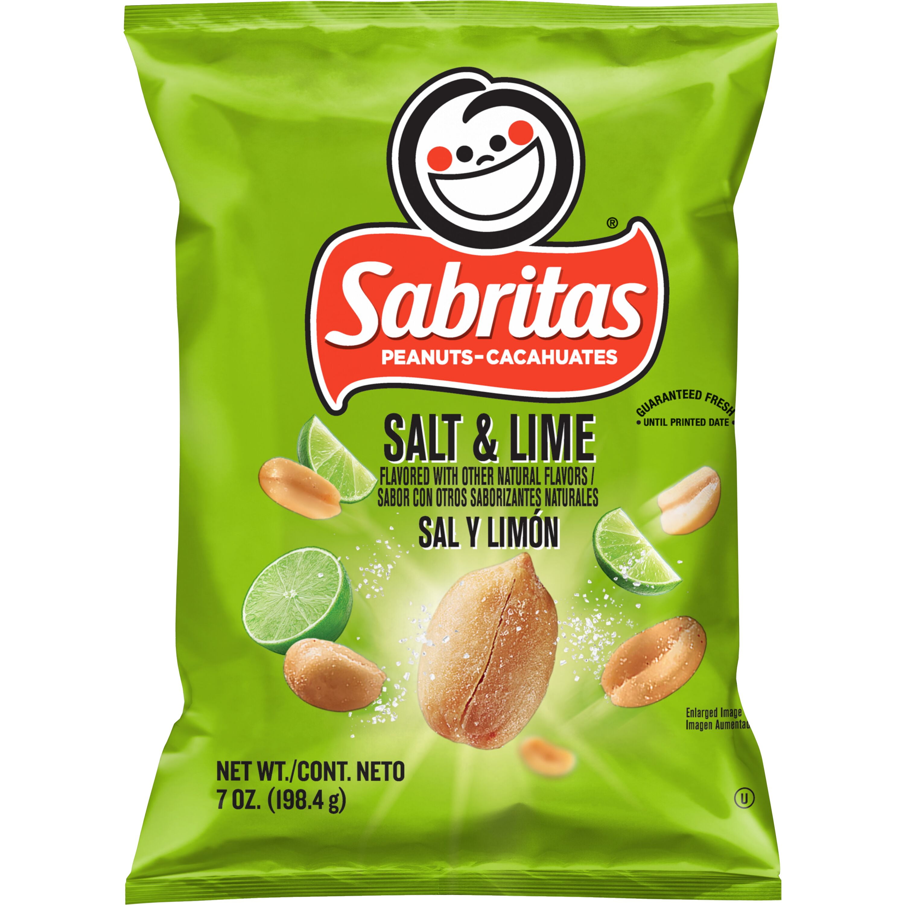 (12 pack) Sabritas Salt and Lime Flavored Peanuts, 7 oz Bag
