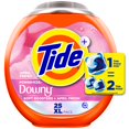 thumbnail image 1 of Tide Power PODs + Downy Laundry Detergent Pods, Soft Boosters + April Fresh, Detergent soap pacs for Laundry washing, HE compatible, 25 Count, 1 of 19