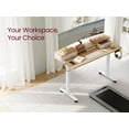 thumbnail image 2 of Electric Computer Desk, 23.6 x 55.1 Inches Adjustable Height Stand Desk with Built-in Power Strip, Beige, 2 of 7