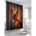 thumbnail image 3 of Shower Curtains Flame Bird Bath Curtain Frebird Feather Waterproof Bathroom Shower Curtain Set with Hooks Decoration 72 x 72 Inches, 3 of 7