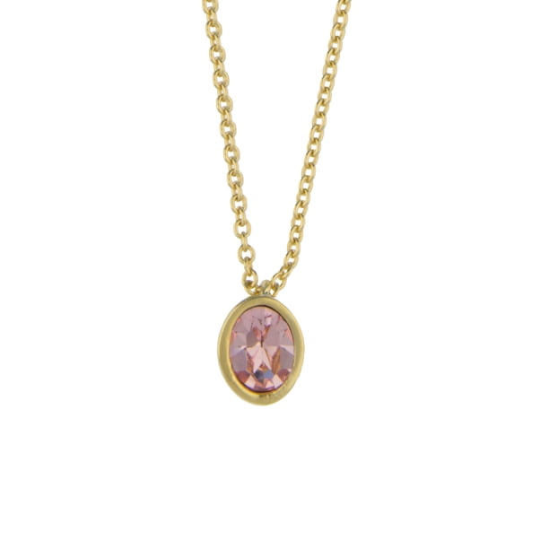 Collar para Mujer con Cristal Fino Europeo en forma de Oval Mini– Bañado en Oro 14k- Collar Elegante y Brillante-Collares de Mujer de Moda- Joyería para Mujer de Moda- Regalo especial Ortiz Espinosa Temporada