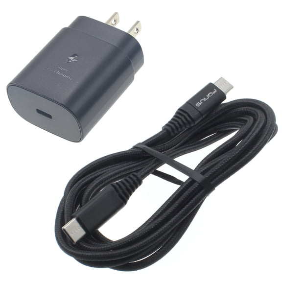 25W Fast Home Charger PD Type-C for Samsung Galaxy A06/A16 5G/A26 5G/A36 5G/A56 5G - 6ft USB-C Cable Quick Power Adapter Travel Wall