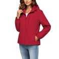 thumbnail image 6 of Jsaierl Women's Hooded Zip Up Windproof Jacket with Chest Pocket Lightweight Windbreaker for Travel Hiking Outdoor, 6 of 8