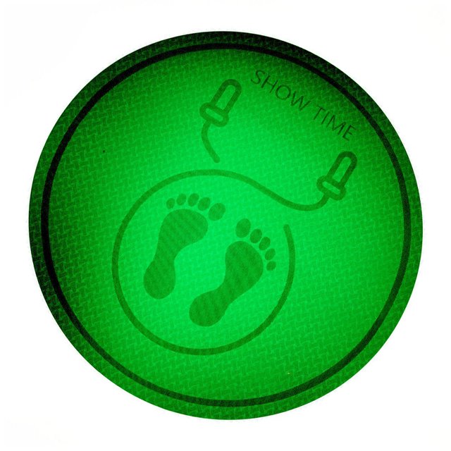Naiovety Colchoneta de cuerda para saltar, colchonetas de aislamiento de sonido silencioso para deportes de Yoga de doble cara, entrenamiento de Fitness Uniforme atlético Verde Naiovety OD022452-06