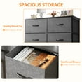 thumbnail image 3 of Modern 6 Drawer Fabric Dresser, Chest of Drawer Organizer Storage Cabinet for Bedroom Clothes Closet, Entryway,Gray, 3 of 8