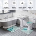 thumbnail image 5 of Aqua Marble Bath Mat 3 Piece Bathroom Rug Set, Modern Abstract Gradient Water Fluid Art Non Slip Bath Rug Contour Mat and Toilet Lid Cover, Absorbent Shower Mats Soft Bath Rugs and Mats Sets, 5 of 8