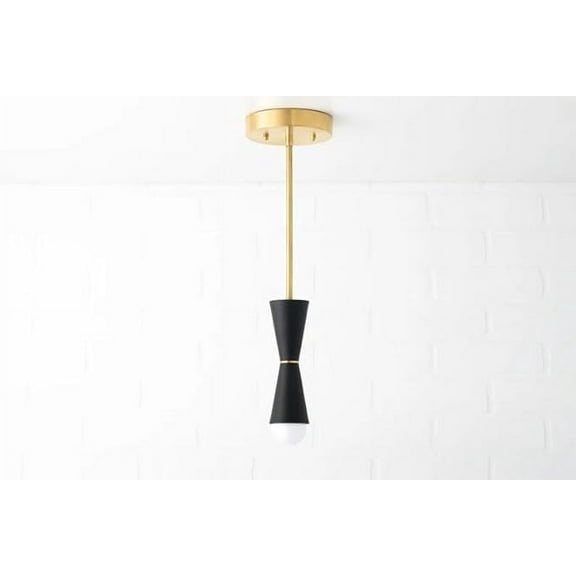 Cone Pendant - Brass Pendant Light - Hanging Light - Mid Century Lighting - Kitchen Island - Brass Light Fixture