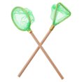 thumbnail image 1 of Miangastore Fishing Toy Mini Fishing Net Light Green Net 2pcs, 1 of 8