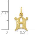 thumbnail image 3 of 10k Yellow Gold Dainty Letter H Initial Name Monogram Necklace Charm Pendant, 3 of 7