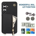 thumbnail image 4 of CCSmaller Crossbody Wallet Case for Samsung Galaxy S24, PU Leather Zipper Handbag Purse Flip Cover with Kickstand Case for Samsung Galaxy S24 ZP Black, 4 of 8