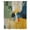 Green Orange Blue, variant on Orange Green Blue Sheer Curtains 108 Inches Extra Long, Abstract Retro Oil Painting Minimalist Light Filering Curtains, Privacy Drapes Simi Floor to Veiling Curtain for Living Room Window Treatment