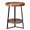 Brown, variant on Round End Table with Charging Station, USB Ports, Wood Tabletop & Black Metal Frame, 2-Tier Side Table for Living Room, Bedroom, Brown 15.7 * 15.7 * 23.0inches