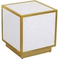 thumbnail image 2 of Home Square Faux Marble Top End Table with Gold Metal Base - Set of 2, 2 of 4