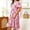 Hot Pink, variant on QUNYINEY Floral Womens Dresses Summer Short Sleeve A Line Midi Sundress Loose Fit Ruffle V Neck Flowy Casual Dresses