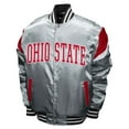 thumbnail image 2 of Men's Franchise Club Gray Ohio State Buckeyes Power Satin Full-Snap Jacket, 2 of 3