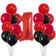 thumbnail image 4 of 21 globos de mariquita de 12 pulgadas con puntos rojos y negros, decoraciones para fiestas de cumpleaños, baby shower, suministros para fiestas de cumpleaños con números rojos de 32 pulgadas, 4 of 5