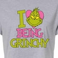 thumbnail image 3 of The Grinch - I Love Being Grinchy - Juniors Cropped Cotton Blend T-Shirt, 3 of 5