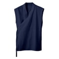 thumbnail image 2 of Mens Hanten Kimono Cardigan Cotton Linen Wrap Front Retro Hanfu Sleeveless Shirt Tank Tops, 2 of 9