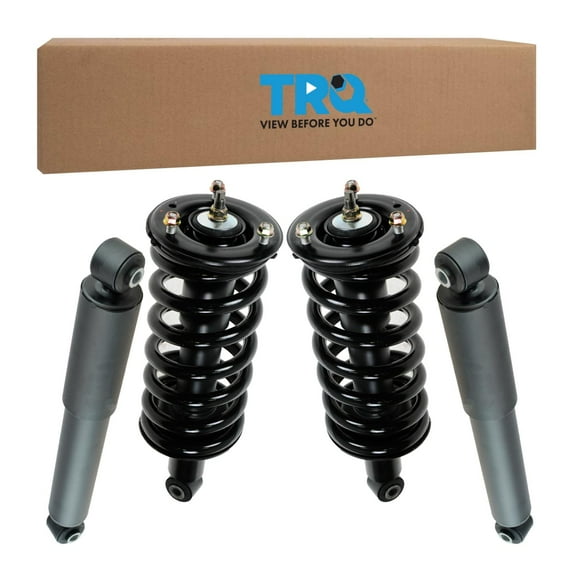 TRQ Loaded Shock Strut Spring Assembly Front Rear Kit Set of 4 for Armada SBA60433
