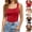 05# Red, variant on Womens Tank Tops with Built in Shelf Bra Basic Stretchy Padded Camisole Casual Layering Tanks Undershirt,Black L