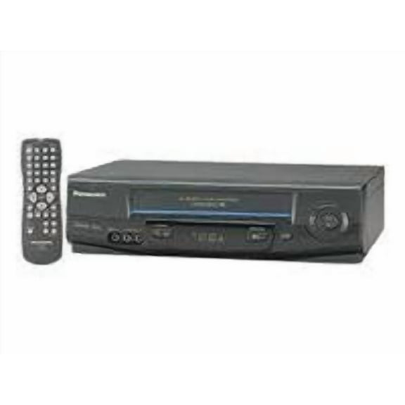 Panasonic PV-V4521 4-Head Hi-Fi Stereo VCR w/ Original Remote, Manual, A/V Cables, & HDMI Converter