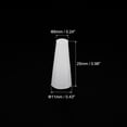 thumbnail image 2 of Uxcell Silicone Rubber Tapered Plug 6mm to 11mm Solid White for Powder Coating, Laboratory Use 60 Pack, 2 of 5