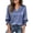 #03 Navy, variant on Women's Blouson Sleeve V-Neck Blouse, Ruched Cuff Button Top, Solid Casual Shirt for Work Vacation, Yellow 2XL